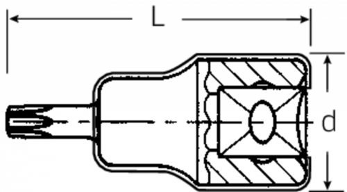 Nasadka 3/8&quot; wkrętakowa T25 TORX, izolowana 1000V VDE STAHLWILLE