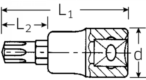 Nasadka wkrętakowa 1/2&quot; M10, Ribe CV STAHLWILLE