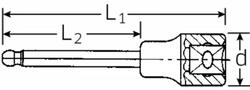 Nasadka INHEX 1/2&quot; 6mm z końcówką kulistą STAHLWILLE