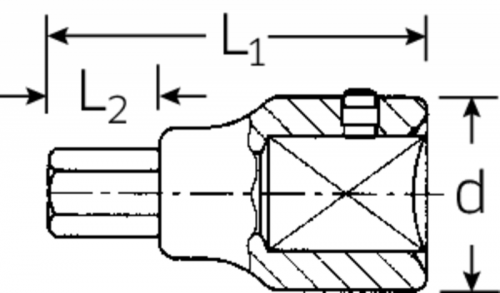 Nasadka INHEX 3/4&quot; 22mm STAHLWILLE