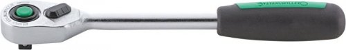 Grzechotka 1/4&quot; QR (80 zębów) długa, L=153mm z modułem zatrzaskowym i 2K rękojeścią STAHLWILLE