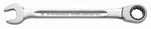 Klucz płasko-oczkowy z grzechotką 9mm, płaski STAHLWILLE