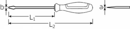 Wkrętak płaski  VSM 0,4x2,5x80mm DRALL+ STAHLWILLE