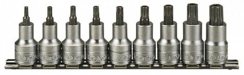 Nasadki trzpieniowe Tx w zestawie z chwytem kwadratowym 1/2&quot; Teng Tools M1213Tx