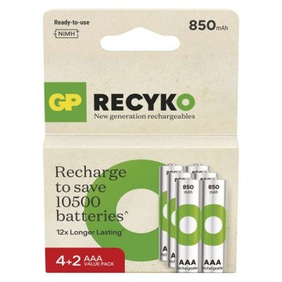 GP Akumulatorek ReCyko 850 AAA (HR03) 6PP /*MPP