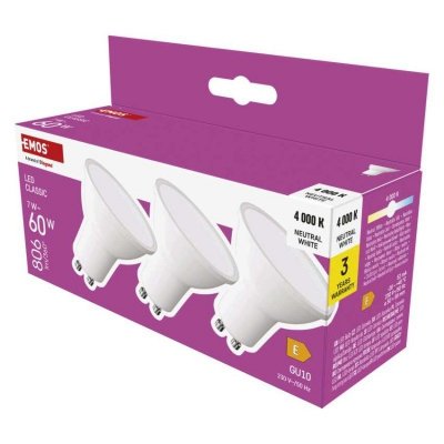Żarówka LED Classic MR16 / GU10 / 7 W  (60 W) / 806 lm / neutralna