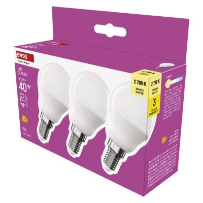 Żarówka LED Classic Mini Globe / E14 / 4,2 W (40 W) / 470 lm / ciepła biel