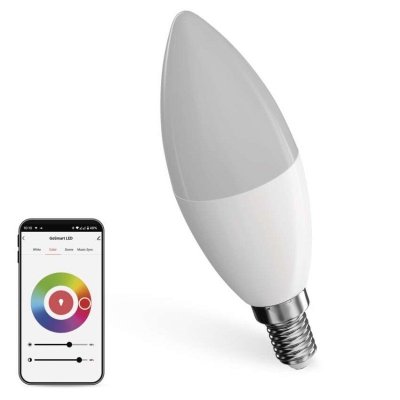 GoSmart Żarówka LED świeczka / E14 / 4,8 W (40 W) / 470 lm / RGB / ściemnialna / Zigbee