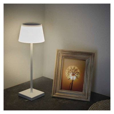 Lampa biurkowa LED KATIE, ładowalna, biała