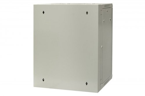Szafa wisząca dzielona 19&quot; 15U, drzwi blacha/szkło, 600×550×770mm szer./gł./wys. (w zestawie: półka stała oraz komplet śrub