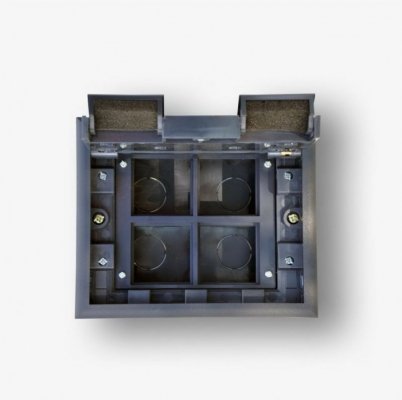 Box podłogowy 8M - puszka podłogowa 8-modułowa do montażu gniazd standardu 22,5x45 mm ( 45x45 mm)
