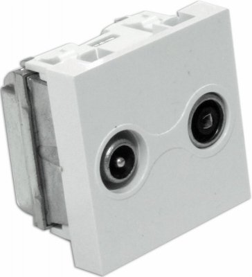 Gniazdo RTV przelotowe 45x45mm (PFP09+WIE)