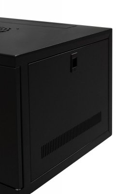 Szafa wisząca lekka niedzielona 19&#039;&#039; 6U, drzwi blacha/szkło, 550×450×320mm szer./gł./wys. (w zestawie: komplet śrub mo