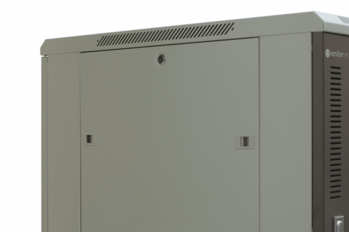 Szafa ramowa stojąca EmiterNet Top, 16U, drzwi blacha/szkło, 800x800x820mm (szer./gł./wys.) (w zestawie: panel 4 wentylatorowy z