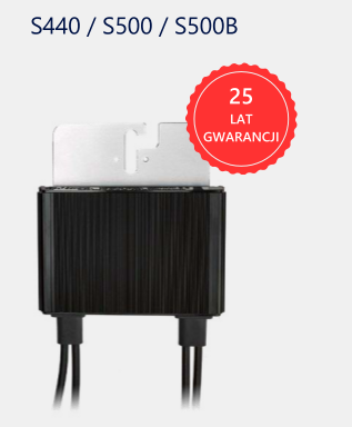 Optymalizator SolarEdge S500, przewody (+) 2,3m; (-) 0,1m