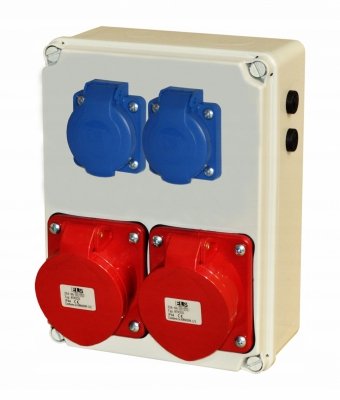 Rozdzielnica budowlana ELO 32/5 + 16/5*3x10A + 2x230V*2x10A IP44 E911321652 ELS