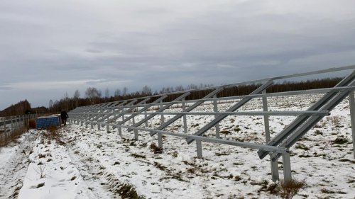 Konstrukcja fotowoltaiczna gruntowa na 36 paneli 15kW - zestaw elementów