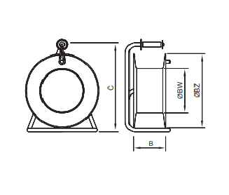 Przedłużacz na bębnie metalowym 50m Home&amp;Garden B.1122-50 Pawbol