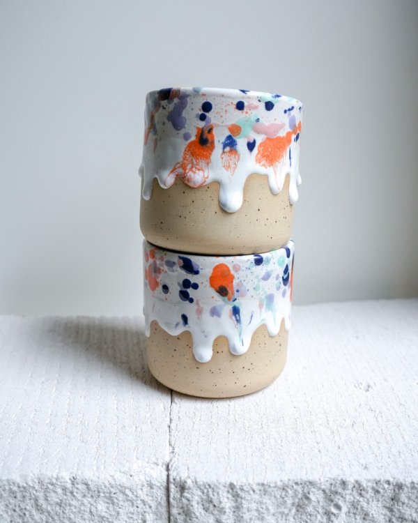 Czarka w kolorowe ciapki 250ml