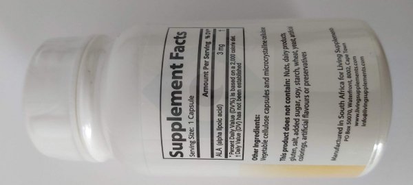 Kwas alfa liponowy ALA 3 mg - 90 kapsułek Alpha Lipoic Acid