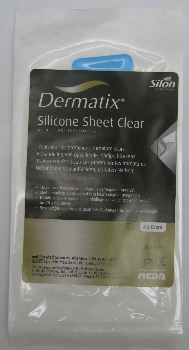 DERMATIX CLEAR - silikonowy plaster - wymiar 4 x 13 cm