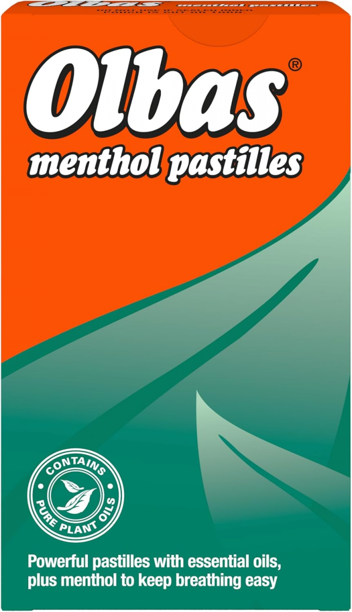 2 opakowania OLBAS PASTYLKI MENTOLOWE 45g