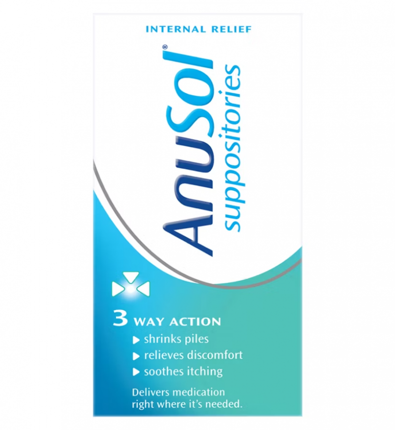 Anusol Suppositories 24 szt - czopki na hemoroidy szybka ulga skuteczne 