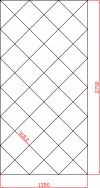 Lustro Glamour 1350mm x 2700mm faza 12mm