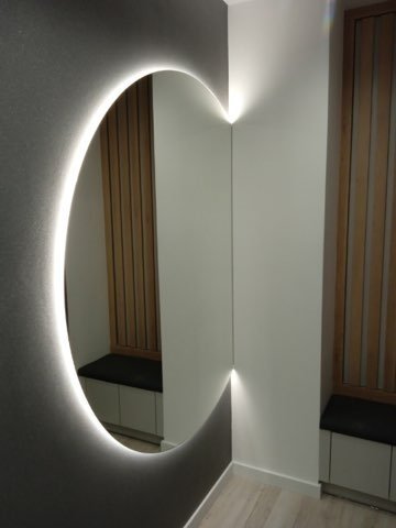 Lustro okrągłe srebrne 4mm koło fi 800mm