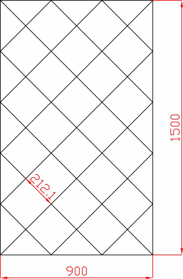 Lustro Glamour 900mm x 1500mm faza 12mm