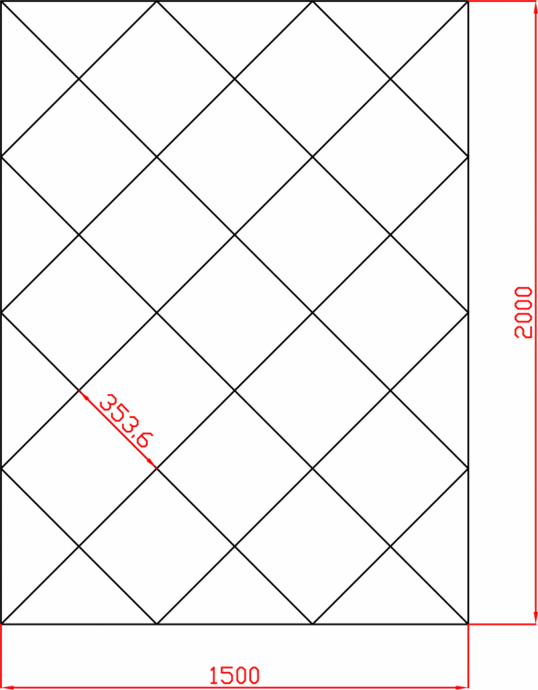 Lustro Glamour 1500mm x 2000mm faza 12mm