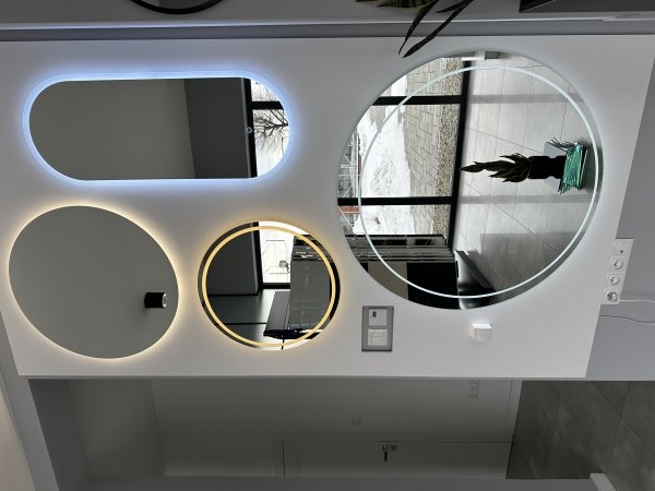 Lustro okrągłe srebrne 1000mm