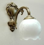  Kinkiet mosiężny,lampa ścienna z mosiądzu