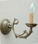 Kinkiet mosiężny,lampa ścienna z mosiądzu