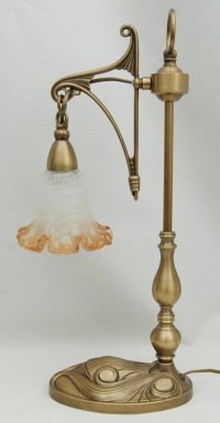 Lampka biurkowa mosiężna,lampka stołowa mosiądz 