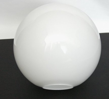 Klosz szklany kula 30cm połysk do lamp otwór 8cm