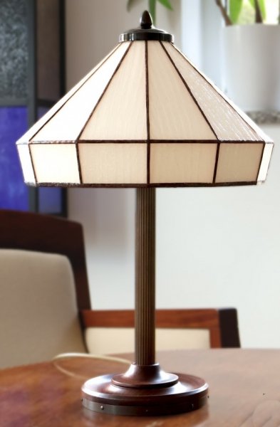 Lampka witrażowa stojąca ArtDec Ø30