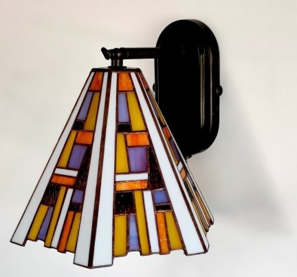 Lampa kinkiet witraż KOSMOS 23cm 