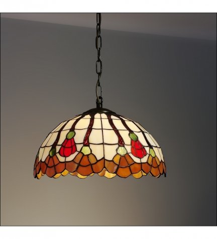 Lampa żyrandol zwis witraż AKSAMIT 30cm 