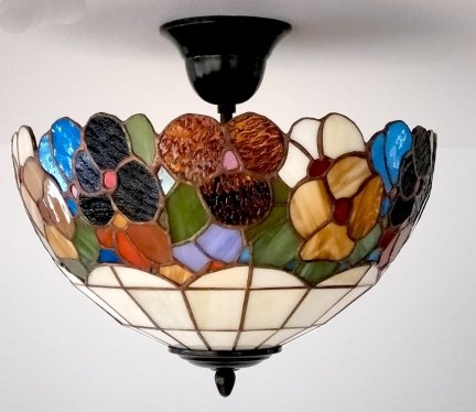 Plafon lampa żyrandol witraż WIOSNA 30cm 