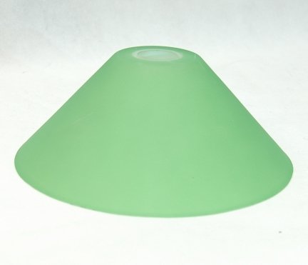 Klosz szklany stożek 20cm zielony E14 do lamp