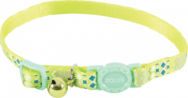 Zolux Obroża nylon regulowana Ethnic kolor zielony