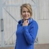 Bluza Jeździecka Damska HORKA Equestrian Pro Embossed Hoodie - NIEBIESKA