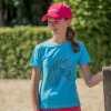 T-shirt jeździecki Horka Caliber niebieski