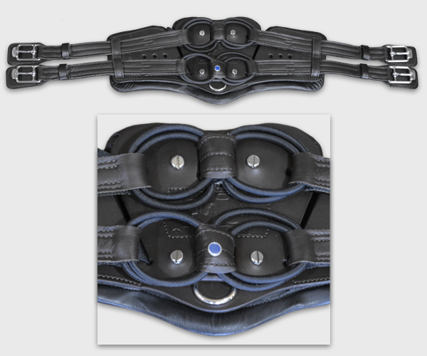 Popręg ujeżdżeniowy anatomiczny Equi Soft STUBBEN dressage - CZARNY
