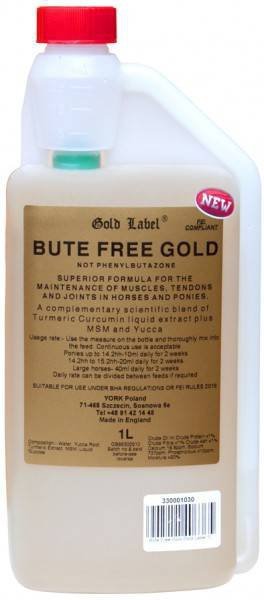 Bute Free Gold Gold Label z kurkumą na stawy, ścięgna i mięśnie