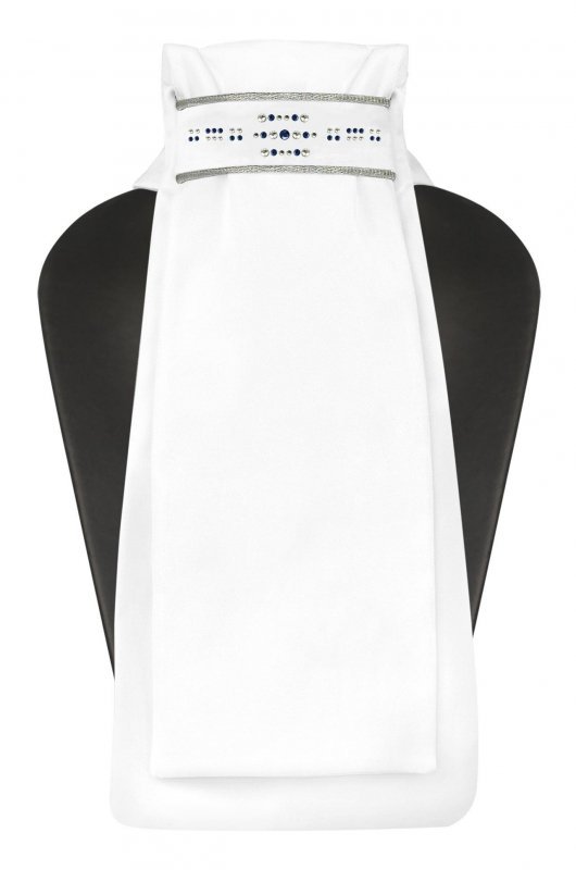 Plastron Fair Play GWEN biało-granatowy  L  (38-40 cm)