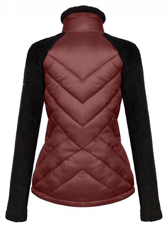 Kurtka hybrydowa Fair Play DELLA                 wiśniowo-brązowy-czarny