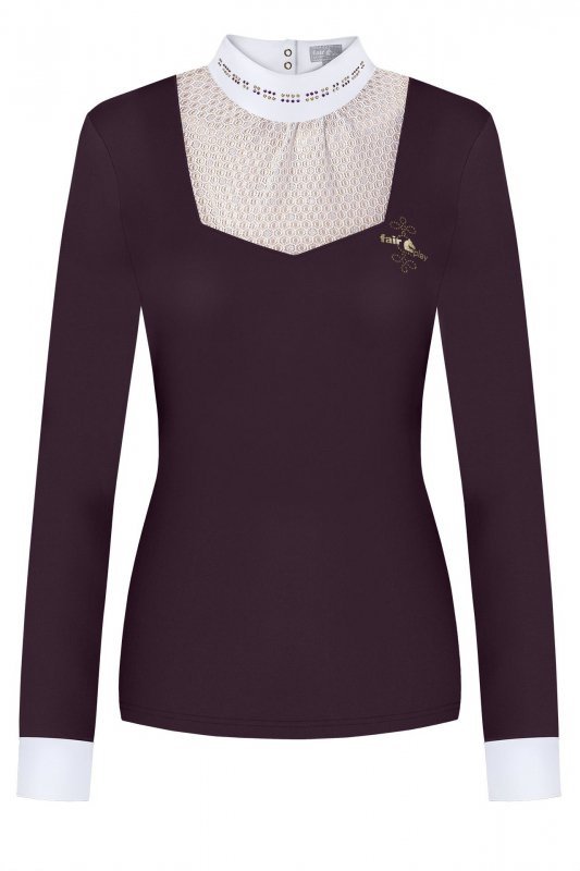 Koszulka konkursowa z dł. rękaw Fair Play LARA  LS VG jagodowy