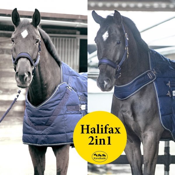 Derka Kavalkade Halifax 2w1 – stajenna i do karuzeli, oddychająca - 400g - granatowa
